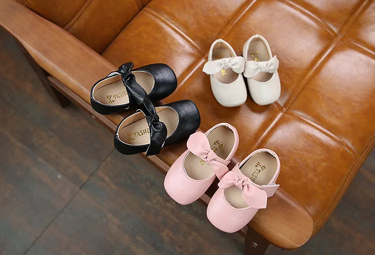 AFDSWG/весенне-осенние черные модные туфли принцессы с бантом для девочек, детские белые туфли, свадебные розовые туфли принцессы для девочек