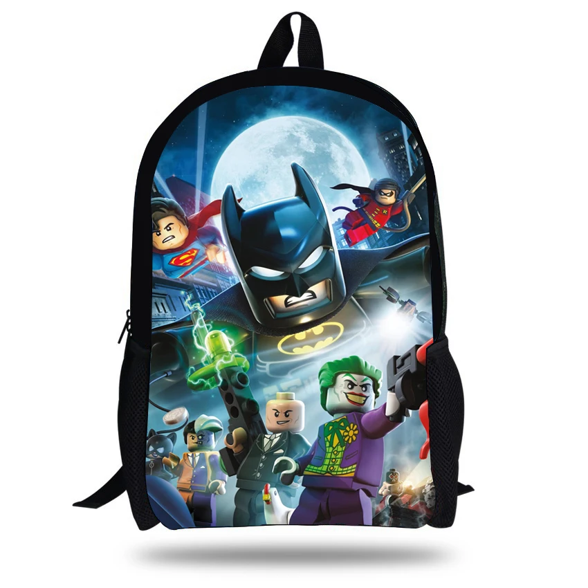 16inch Mochila Batman Bags For School Boys Batman Backpack Cool Kids School Bags For Teenagers Children Backpacks Girls Ninjago(China (Mainland))