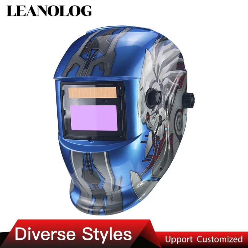 Солнечная Автоматическая Затемняющая электрическая Wlding маска/шлем/сварочная крышка/сварочные линзы/маска для глаз для сварочного аппарата и плазменного режущего инструмента - Цвет: Blue Transformers