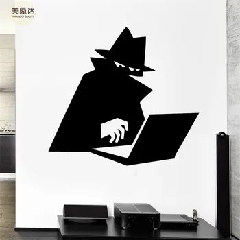

Wall Decal Spy Shadow Cloak Computer Hacker Hat Agent Vinyl Stickers