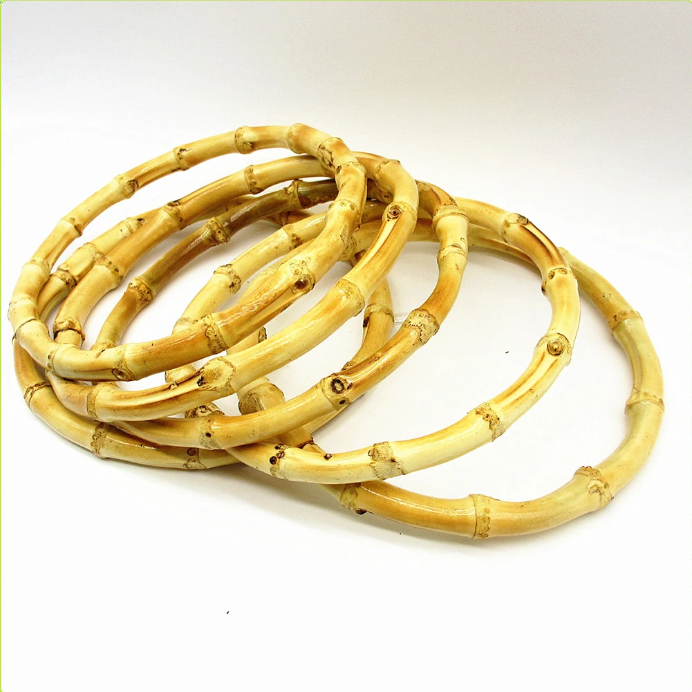 1 pc Round Bamboo Bag Handle for Handcrafted Handbag DIY Bags Accessories Good Quality Handbag Handle