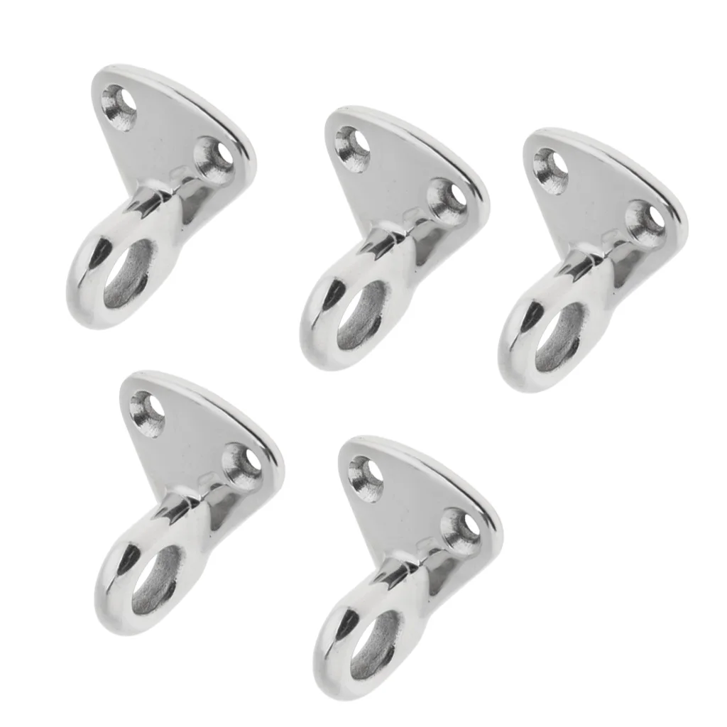 Robe/Coat/Hat Wall Mounted J Hook Boat Hanger Ring 316 Stainless Steel pack of 5
