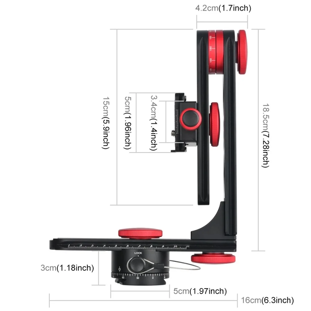 PULUZ 720 градусов камера панорамный алюминиевый сплав шаровая Головка штатива комплекты и 3/8 быстросъемная пластина и 1/" винт фиксированная пластина для DSLR