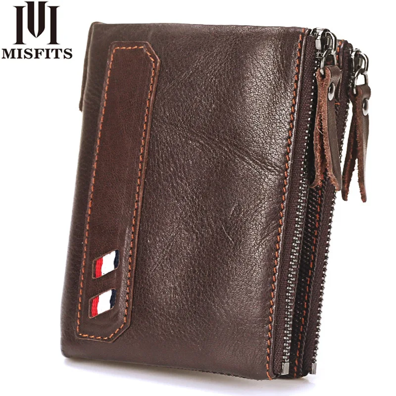 

Hot Genuine Leather Men Wallet Crazy Horse Cowhide Short Coin Purse Small Vintage Wallet Brand High Quality Vintage Designer