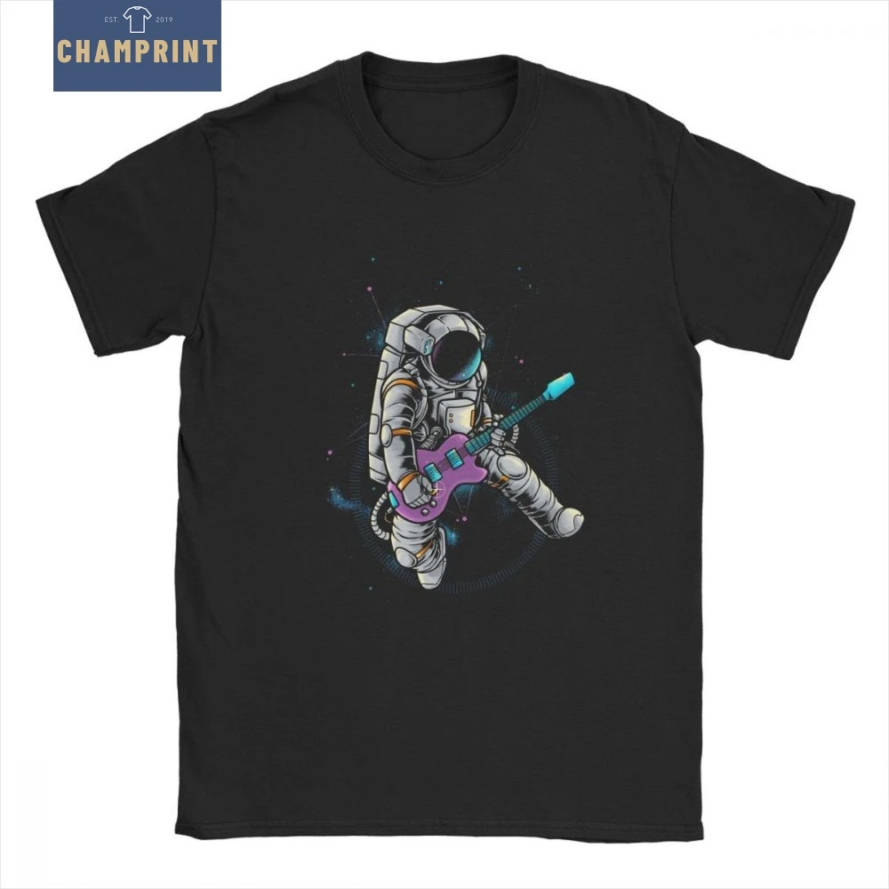 

Men T-Shirt Spacebeat Rocker 100% Cotton Tees Short Sleeve Stars Galaxy T Shirt Sci Spacesuit Spaceman Astronaut Tops Graphic