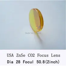 RAY OPTICS-USA ZnSe объектив 28 мм dia 50,8 мм/2 дюйма фокус для co2 Znse лазера co2 лазерные линзы для лазерной гравировки и резки