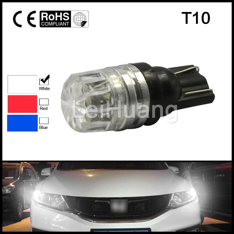 

2PCS Car Led DC 12v Lampada Light T10 5050 Red Blue White 194 168 w5w T10 Led Parking Bulb Auto Wedge Clearance Lamp For Toyota