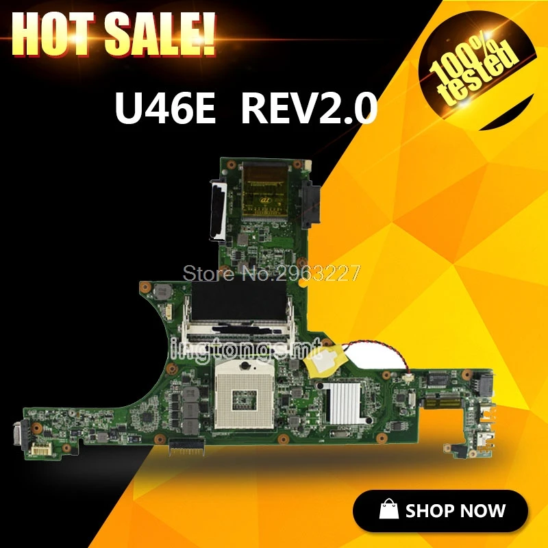 

Original For ASUS Laptop Motherboard U46E REV 2.0 mainboard 60-N5MMB1000-D04 69N0LDM10D04 100% tested