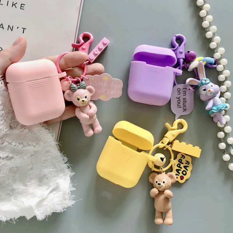 Cute Earphone Case For AirPods Cartoon ShellieMay Duffy&Stellalou Wireless Headphones Cover For Apple Airpods 2 Bag Accessories