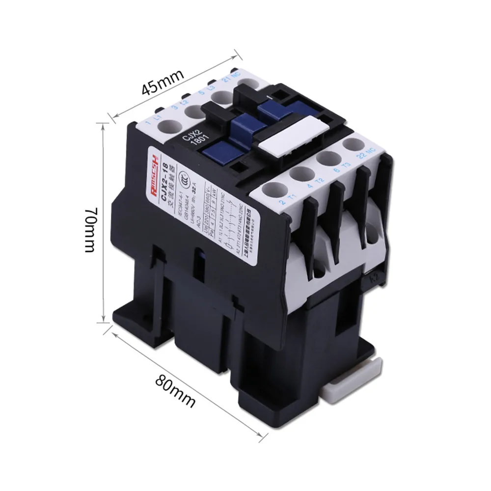 LC1D контактор переменного тока CJX2-1801 18A NC 3-фазный DIN рейка крепление Электрический Мощность контактор переменного тока 24V 36V 110V 220V 380V