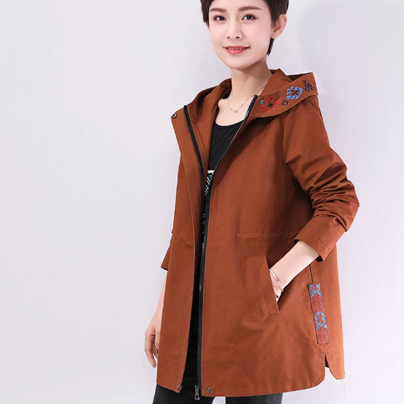 Pull Coton De 97 Veste 1 Nouveauté Élégant Printemps Lady Manteau Taille Lâche Grande Survêtement 2 Caramel À Capuche Femme Femmes Vêtir Mode 8IdqI