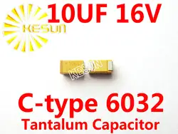 10 мкФ 16 В C Тип 2312 6032 106C SMD Тантал конденсатор разъем TAJC106K016RNJ x100PCS Бесплатная доставка