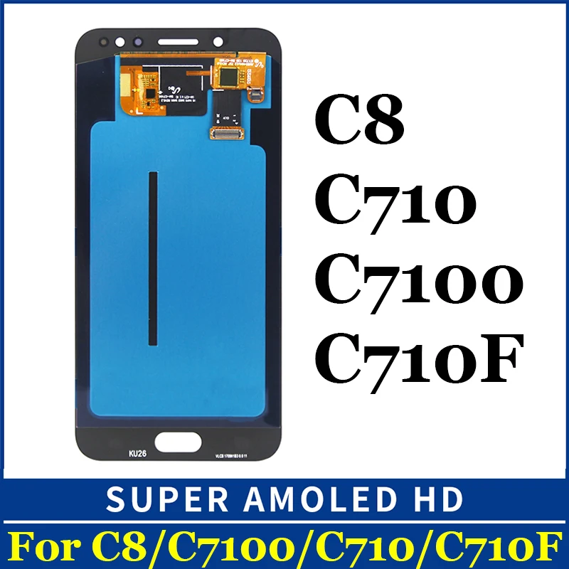 

OLED For SAMSUNG Galaxy C8 LCD C7 2017 C710F/DS C7100 Lcd Touch Screen Digitizer Assembly Replacement Display