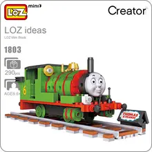 LOZ Mini Blocks Train Track Toy Character Building Blocks for Educational Funny Bricks Kids Assembly Toys for Children DIY 1803
