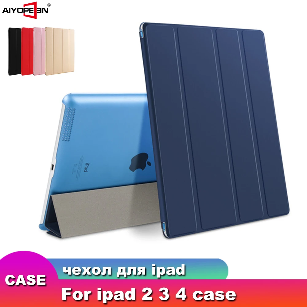 

2015 New 9 Colors Smart Case For iPad 3 PU Leather Back Cover