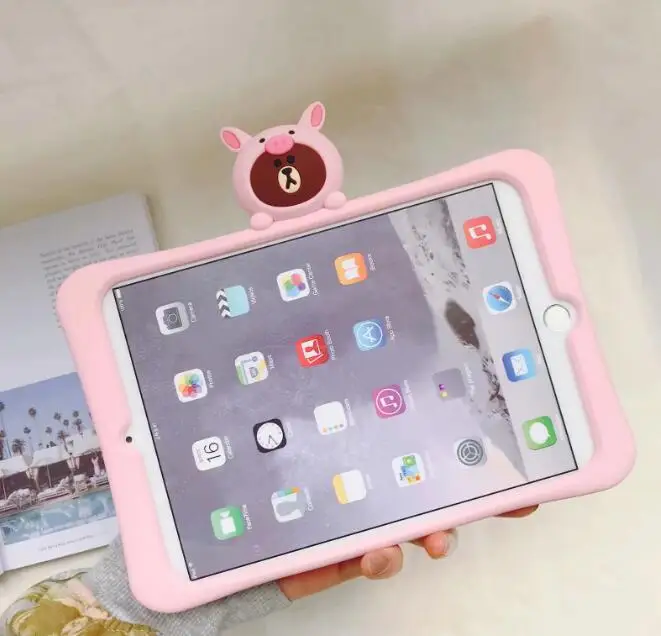 For ipad mini 5 Мягкий для ipad 9,7 pro 9,7 10,5 Air 10,5 силиконовый чехол для Apple ipad 2 3 4/ipad воздуха 1 2 mini 1, 2, 3, 4, 5, чехол для планшета+ ручка - Цвет: For ipad mini 5