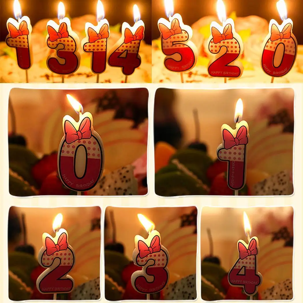 Креативные свечи на день рождения 0-9 для детей взрослых девочек день рожденья для мальчиков свечи для торта украшения Свадебные украшения
