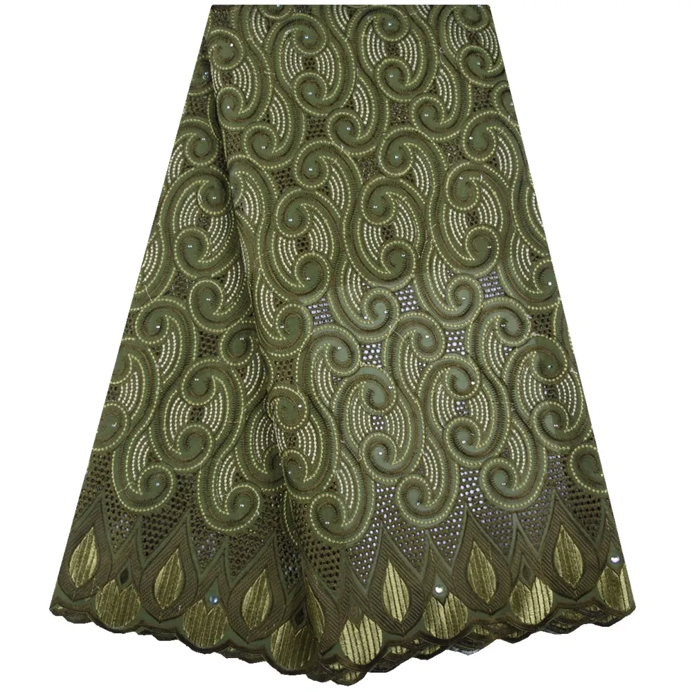 Африканская хлопчатобумажная кружевная ткань высокого качества Кружева швейцарская вуаль кружева в швейцарской нигерийской сухие кружева для женщин платья Y1602