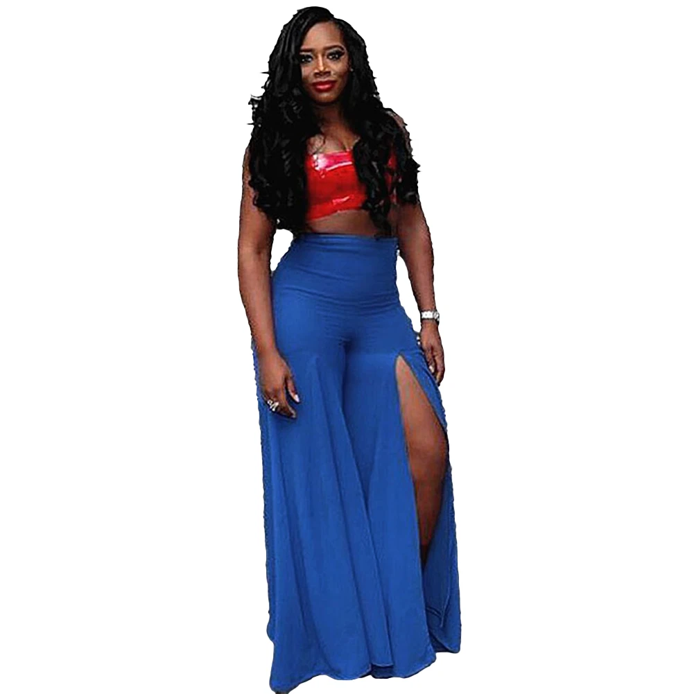 Aliexpress.com : Buy Women Split High Waist Pants Solid