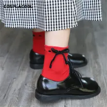 [COSPLACOOL] Новое поступление, британский стиль ретро, чистый цвет, версия ручной одежды, двусторонний галстук-бабочка, носки с героями мультфильмов