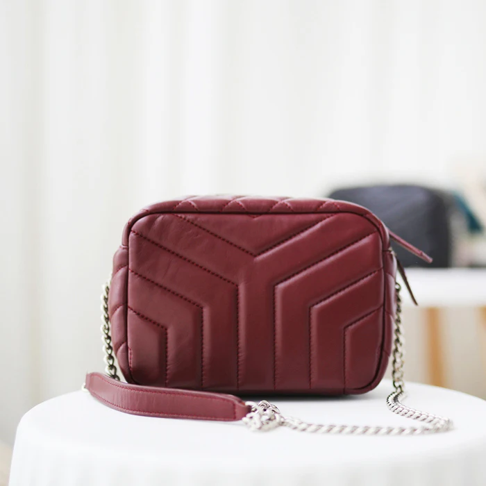 

Woman's sheepskin chains bags small shoulder bag Young girl's mini Camera bag