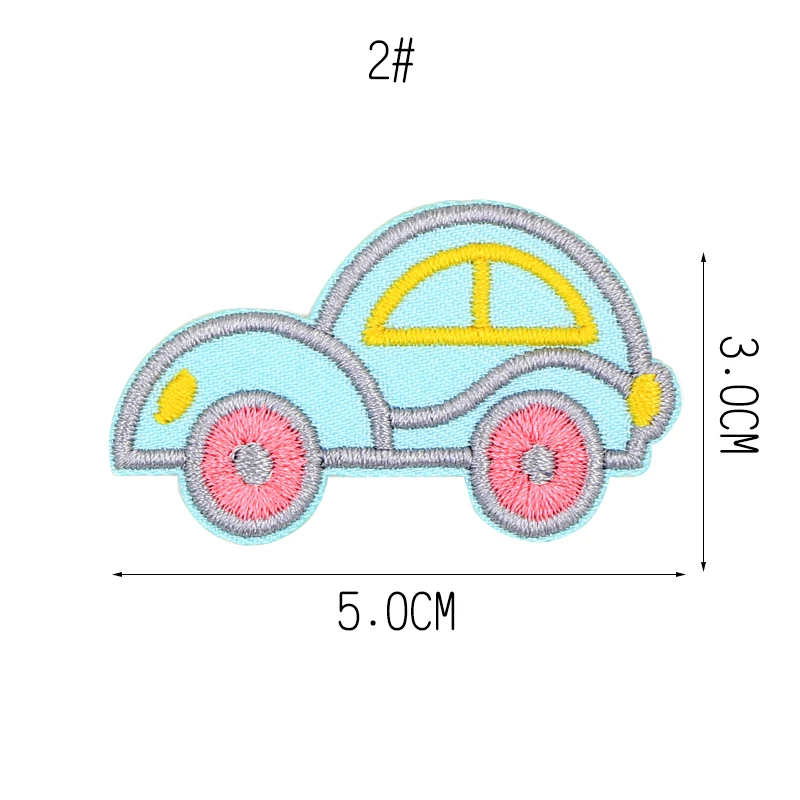 JOD мультфильм Авто ткань патч прикрепляется гладильная термо аппликации для детской одежды наклейки для шитья вышивка Diy патч - Цвет: 2