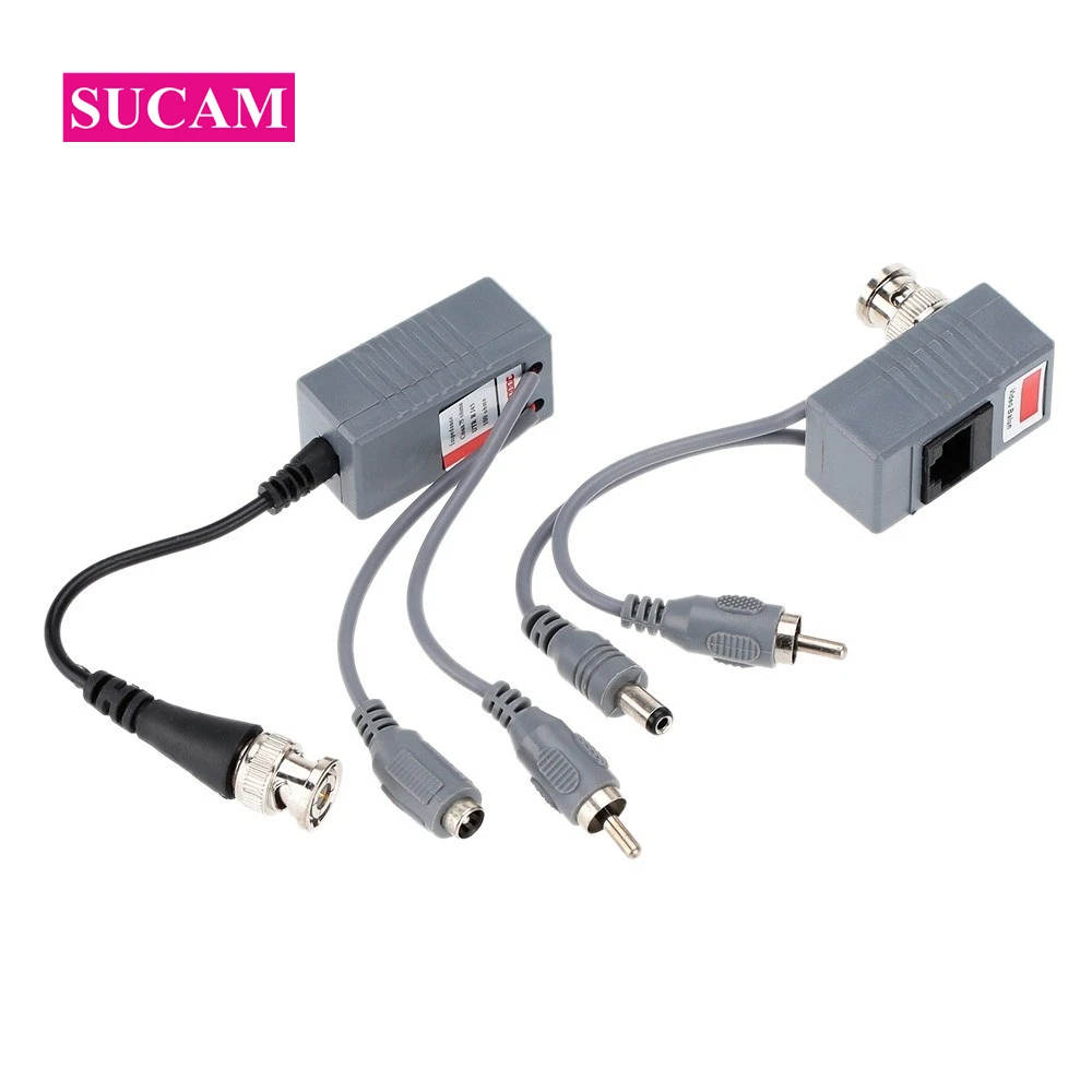 

SUCAM 5 Pairs BNC UTP RJ45 CCTV Camera Power Balun Transceiver RJ45 Video Audio Power Balun for HD AHD,HDCVI HDTVI CCTV Camera
