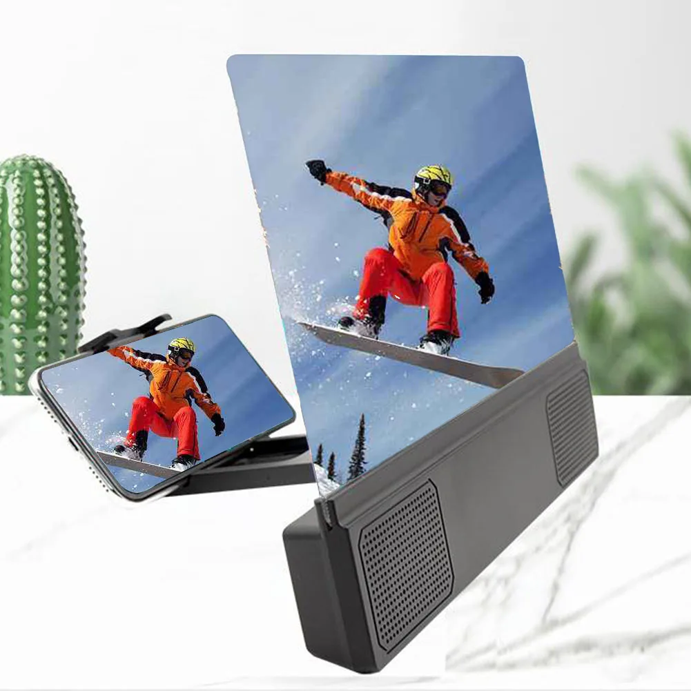 

Mobile Phone Display Foldable Holder Eye Protection Screen Magnifier HIFI Sound HD Video Expander Smartphone Amplifier Universal