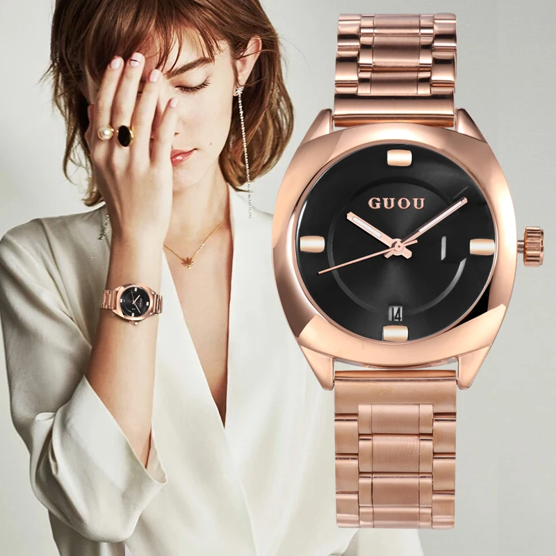 

GUOU Women's Watches Top Luxury Ladies Watches For Women Bracelet Clock Fashion Dress Wristwatch Relogio Feminino Reloj Mujer