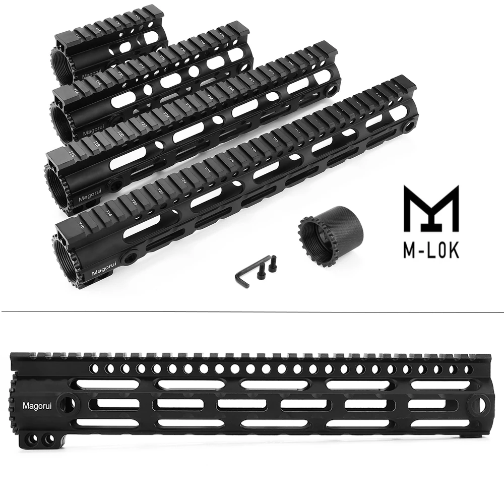 Magorui-боевой стиль ультра-светильник M-LOK Handguard Free Float Clamp-on 4 7 10 12 15 дюймов