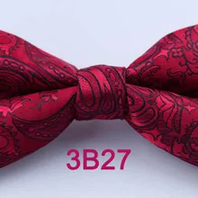 YIBEI coahella Галстуки красный галстук-бабочка с черной бабочкой Пейсли искусственный шелк микрофибра галстук-бабочка двухслойный джентльмен Papillon Предварительно Связанные