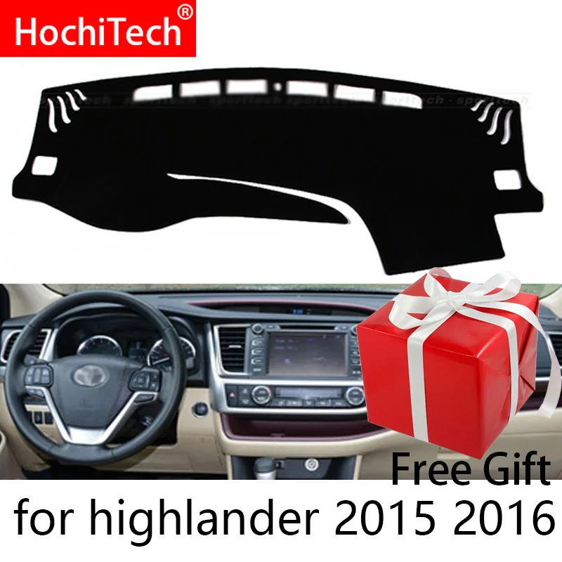 

For Toyota Highlander 2015 2016 Right and Left Hand Drive Car Dashboard Covers Mat Shade Cushion Pad Carpets Accessories