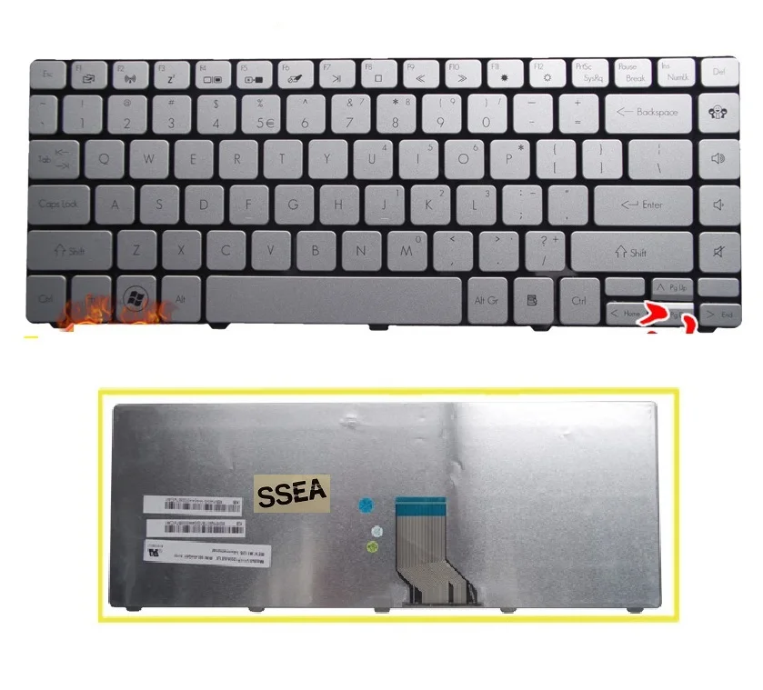 Клавиатура SSEA для Gateway EC39 ID49 ID49C ID43 ID43A03c TM8481 NELA0 ID49C15c ID43A08c ID49C04c клавиатура
