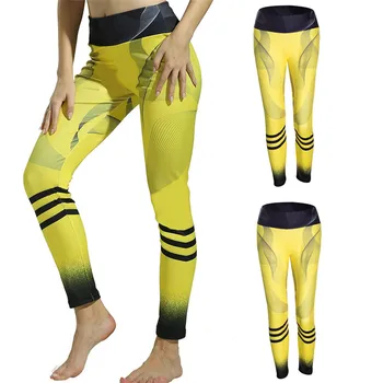 

Womens Pants Printed Leggings Sports Gym Yoga Workout Fitness Lounge Athletic Pants #0927 A#487