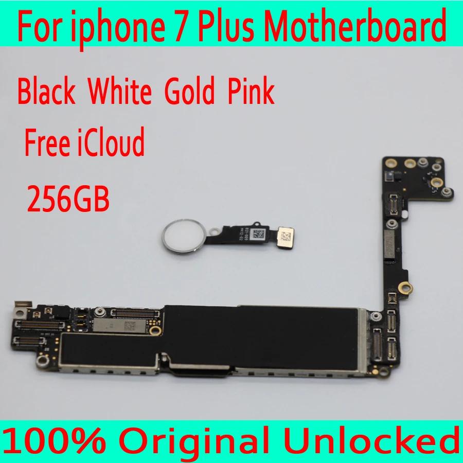 

for iphone 7 Plus Motherboard with Clean iCloud,100% Original unlocked for iphone 7 Plus Mainboard with Touch ID