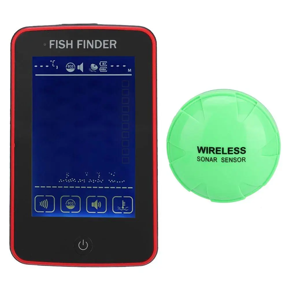 

PDDHKK Portable 2.4”inch TFT LCD LCD Sonar Depth Fish Finder With 200-500m 105Degree White LED Backlight Fish Lure Lake Fishing