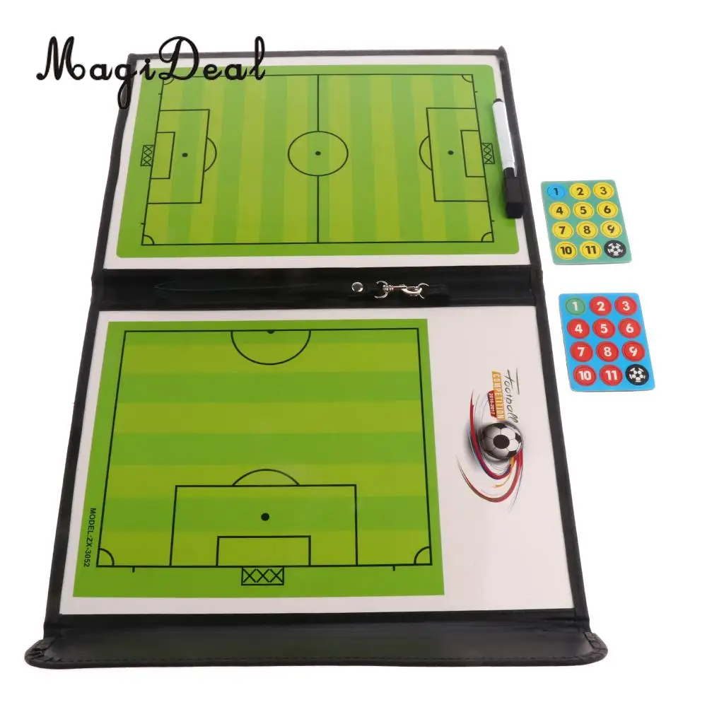 MagiDeal Portable Folding Football Soccer Clipboard Coaching