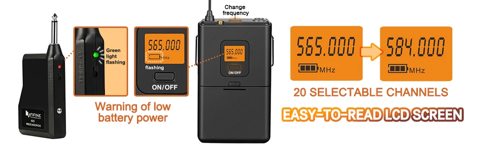 mini microfone da lapela & receptor portátil