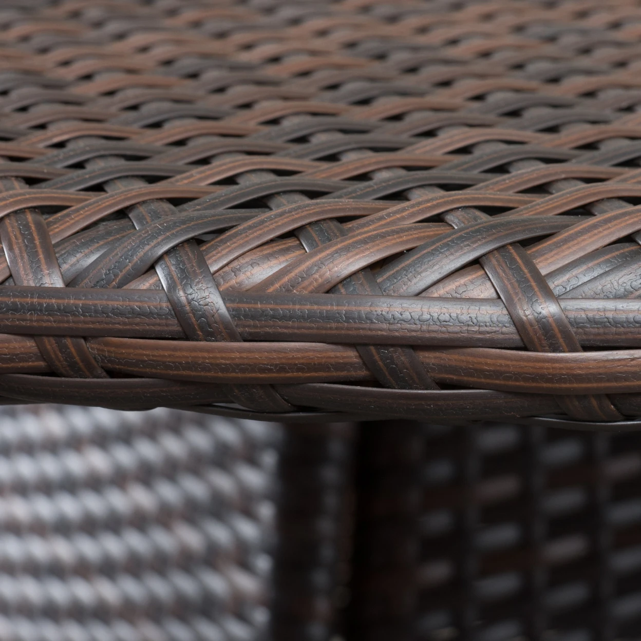 Clementine Outdoor 3pc Multibrown Wicker Bistro Set (1)