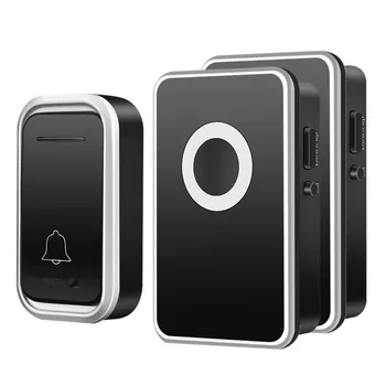 

Door Bell Intelligent House Wireless Doorbell Digital AC Doorbell Wireless Doorbell Smart Home Doorbells Black/Silver US