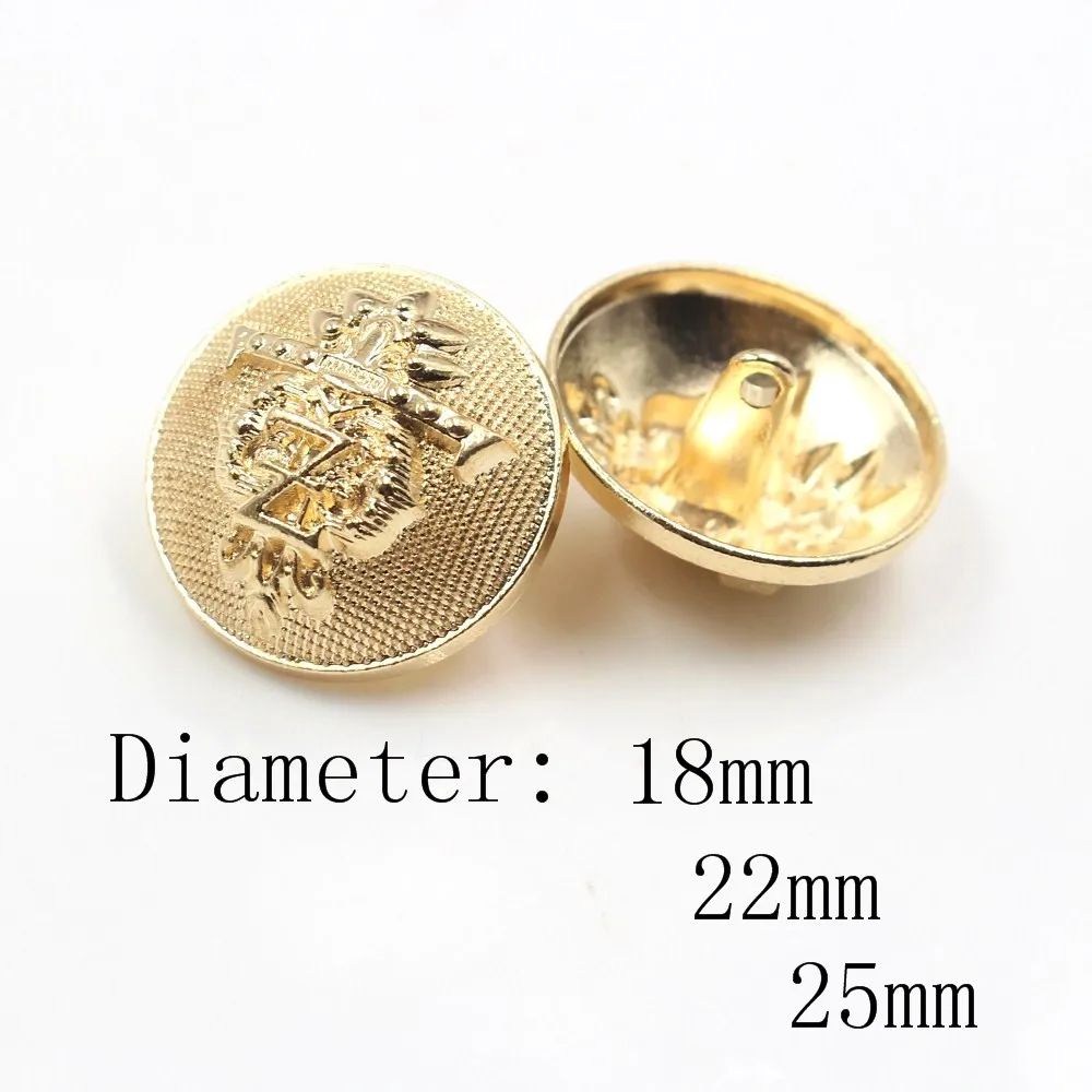 

18mm 22mm 25mm Z metal button gold sweater coat decoration buttons accessories DIY 10Pcs/Lot JS-0033
