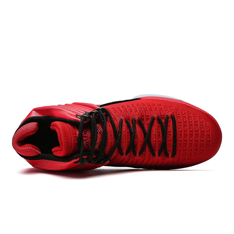 De gran tamaño 47 hombres zapatos de baloncesto volar de punto transpirable Zapatos de deporte al aire libre zapatillas de deporte, Calzado de baloncesto masculino cesta Homme De gran tamaño 47 hombres zapatos de baloncesto volar de punto transpirable Zapatos de deporte al aire libre zapatillas de deporte, Calzado de baloncesto masculino cesta Homme