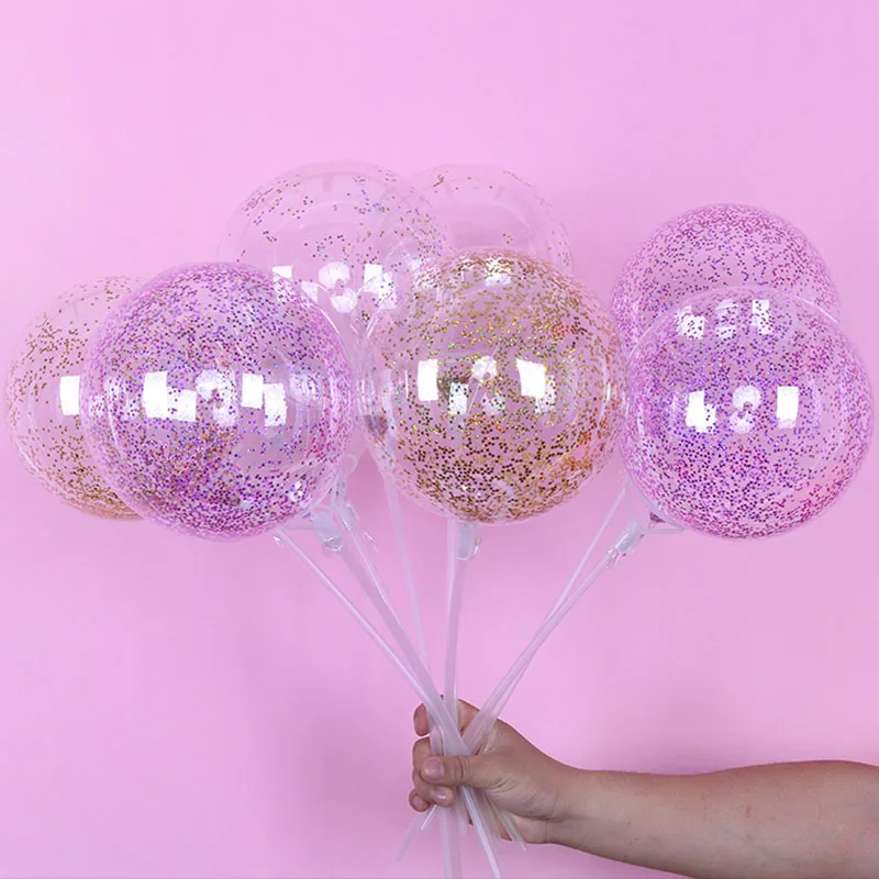 1 шт DIY большие воздушные шары с пузырьками, прозрачные звезды, блестящие конфетти, порошковые шары, прозрачные ПВХ, свадебные декоративные гелиевые круглые шары Bobo