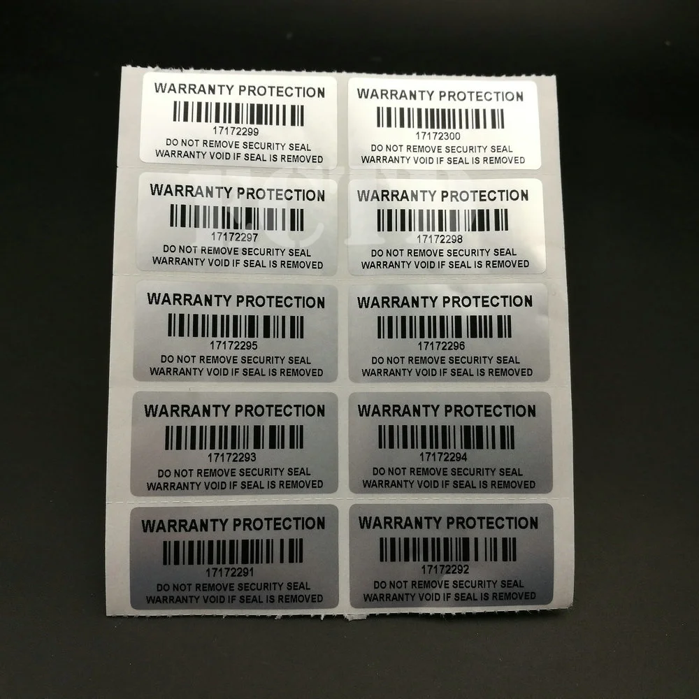 100 шт гарантийная Защитная Наклейка 1,5" x 0,79"(40 мм x 20 мм) Защитная печать защита от вскрытия гарантия пустая этикетка наклейка s