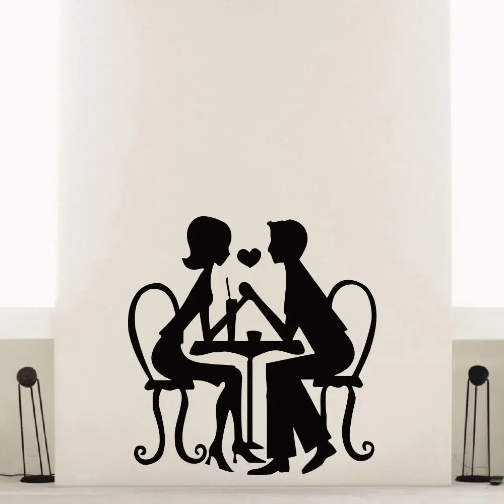 WALL DECAL VINYL STICKER PEOPLE COFFEE TEA CAFE RESTAURANT DECORin