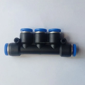 

Free shipping 10pcs Pneumatic fittings PK,4mm 5-way push in quick joint connector,PK4