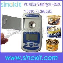 Дешевый портативный цифровой солености 0-28% рефрактометр-PDR202
