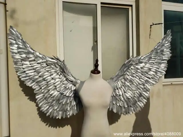 

Silver angel fairy wings for Wedding Chidren's Day party DIY decoration Cosplay Halloween Easter shooting props
