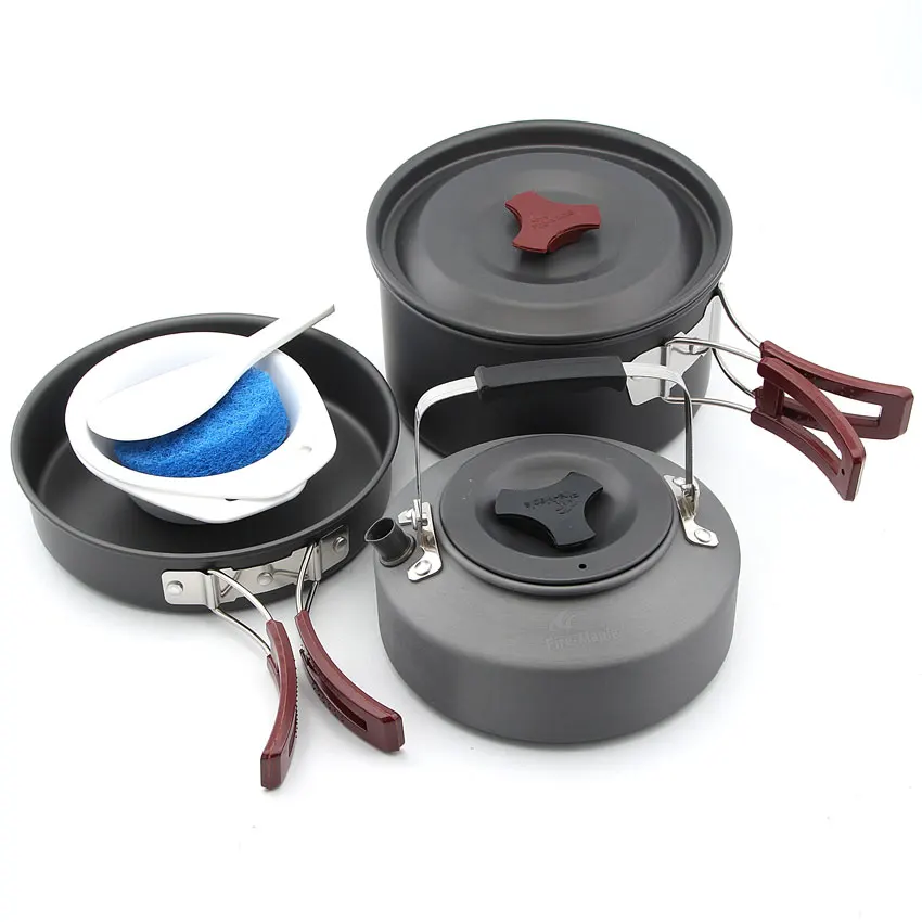 

Fire Maple FMC-204 Outdoor Portable Camping Cooking Hard Anodizing Aluminum Non-Stick Cookware Camping Equipments