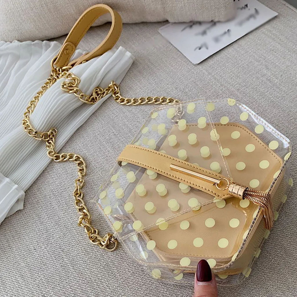 Womens Bag Fashion Solid Color Transparent Jelly Chain Shoulder Messenger taschen women bolsa masculina sac femme bolso mujer
